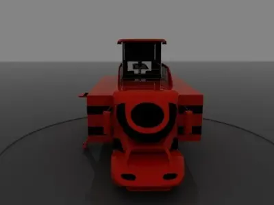 Tourist bus Low-poly 3D model