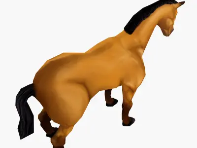 Horse stylized  Low-poly 3D model