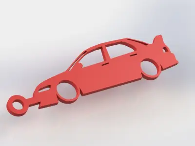 Evo car key chain 3D print model