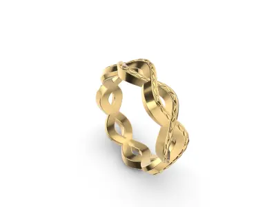 Textured Wavy Ring 3D print model