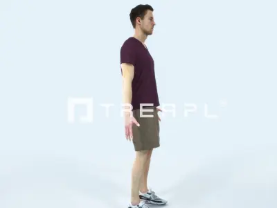 Virtue K Animated Rigged Sports Man Low-poly 3D model