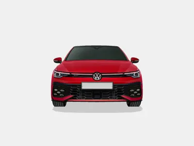 Volkswagen Golf GTI 2024 Low-poly 3D model