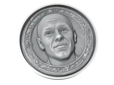 Andres Iniesta Footballer Medallion 3D print model