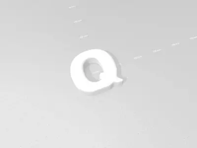 Vase Q - Alphabet Vases Collection Letters - STL Printable 3D print model