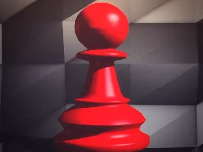 Chess Red Pawn 3D Model Free 3D model