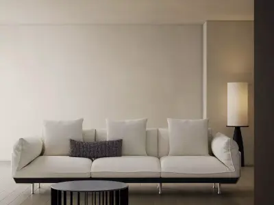 Mid Century interior scene 3D model