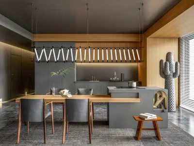 Kitchen fully parametric  Resizable manufacturable  0030 3D model