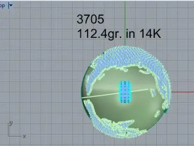 Globus Pendant 3705 3D print model