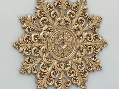 Round rosette 027 3D model