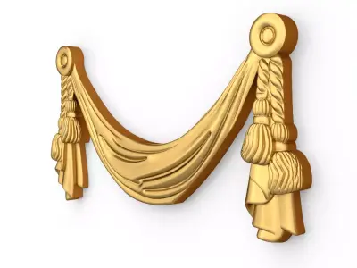 classic decorative swag onlay cnc 3d printing stl 11 3D print model