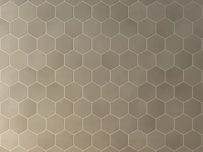 Tile Makoto Matte Ceramic Hexagonal - Set 16 Texture