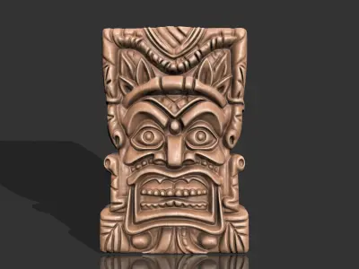 TIKE BAR mask  BUST FOR DECORATION 3D print model
