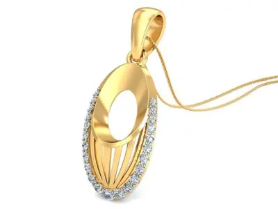 Solitaire Pendant 3dm stl FBX OBJ Render Detail 3D print model