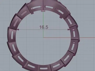 BVLGARI snake diamonds ring  3D print model