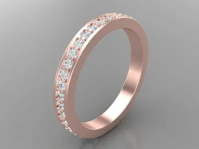 Ring M67 The luxury female ring with gems wedding 3D print model