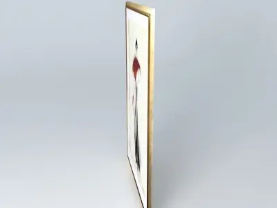 Lady with Red Fan  By Marilyn Robertson... Free 3D model