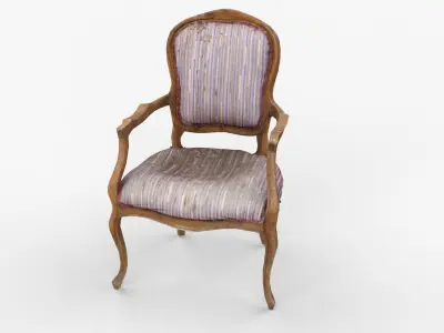 Dinner Chair 2 Scan Low-poly 3D model