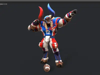 Rugby Low-poly 3D model purchase
