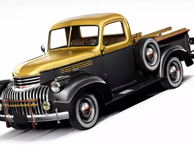 1946 Chevrolet Pickup Truck  Post-War Classic Utility Vehicle 3D model