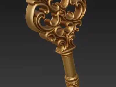Imperial Baroque Key - Royal Relic Masterpiece 3D Model 3D print model