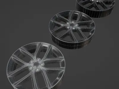 Range Rover 20in Wheels Replica Low-poly 3D model