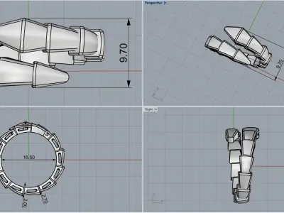 serpenti ring model 569 3D print model