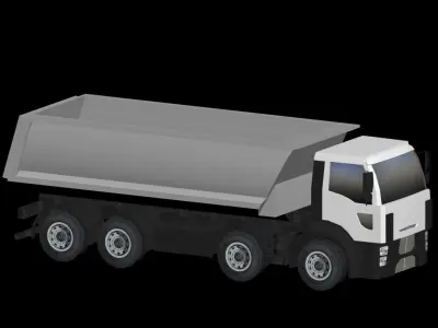 Dump Truck Low-poly 3D model