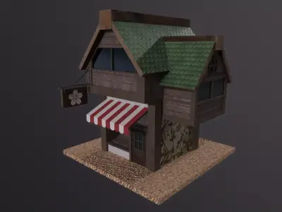 Trade Medieval Little House PBR Low-poly 3D model