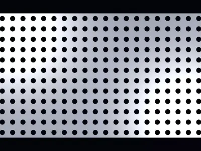 Perforated panel with 19 percent opening 25O66 3D model