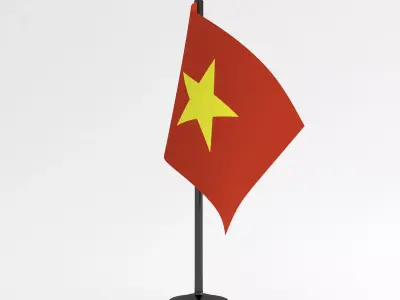 Table Flag Vietnam 3D model