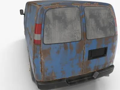 Rusty van 03 3D model