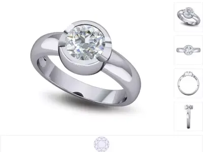  Women ring 3dm stl render detail 3D print model purchase