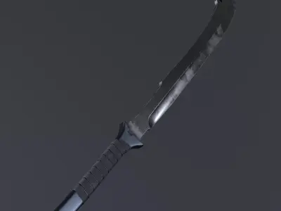 Cleaver Sword Low-Poly Gameready PBR model Low-poly 3D model