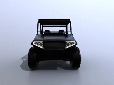 Side by Side Low-poly 3D model