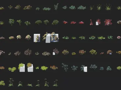Maxtree Plant Models Vol 14 Low Poly - Mesh 3D model