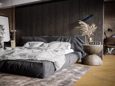 chambre  bedroom  3D model