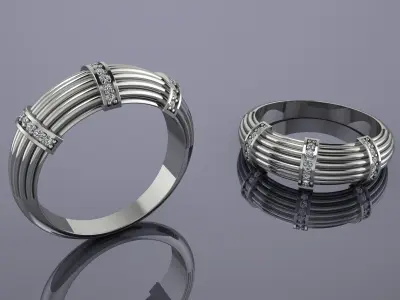 Jewelry Ring Gold 3D print model 40
