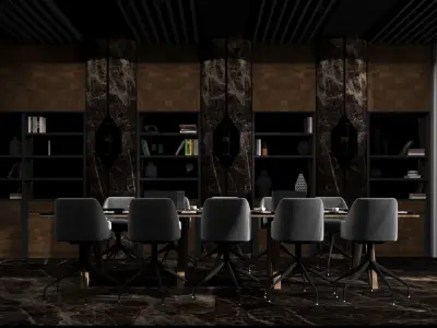 BLACK OFFICE 3D model