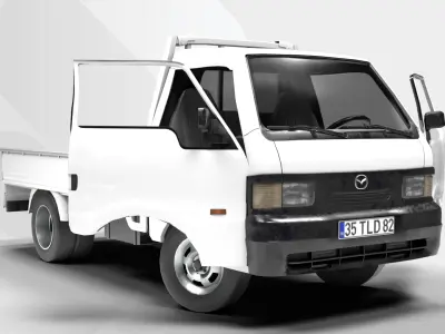Mazda E 2200 Pickup Truck Low-poly 3D model