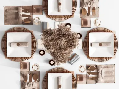 Table setting 4 3D model