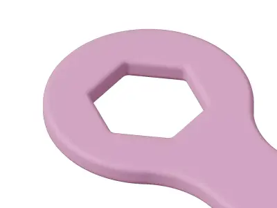 Plastic Hand Tool Spanner Toy 3D model