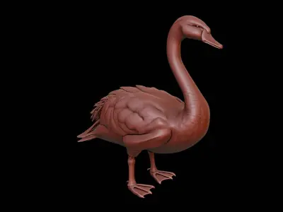 Swan Animal Sculpture 3D print model purchase