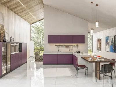 Kitchen fully parametric  Resizable manufacturable  0019 3D model