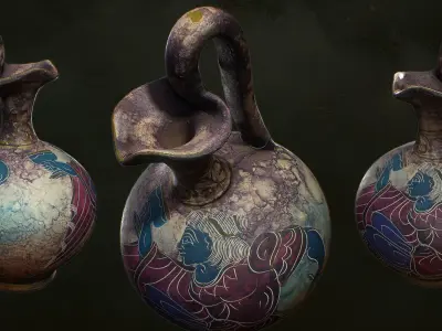 Antique Greek Vase - Game Ready 3D Model Low-poly 3D model
