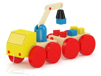 Wooden Car Toy 3D model