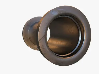 Steel Straight Pipe 3D model