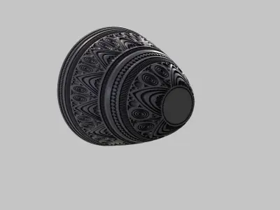 Flowerpot intricately carved wooden vase 3D print model