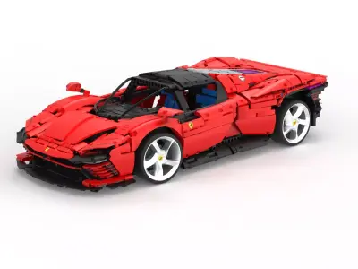 LEGO Technic Ferrari Daytona SP3 Low-poly 3D model