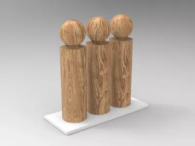 Pihyu Salt Shaker Low-poly 3D model