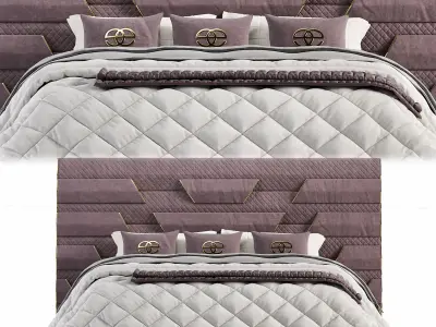 Botega Gold Bed by Elve Luxury 3D model